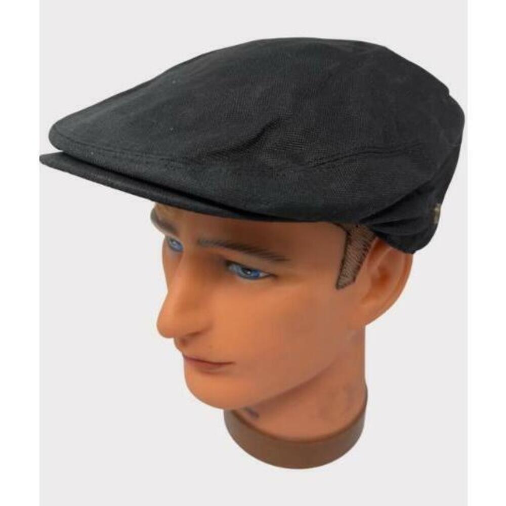 Epoch Men's Black Newsboy Cap Cotton Classic Flat Ivy Hat L/XL